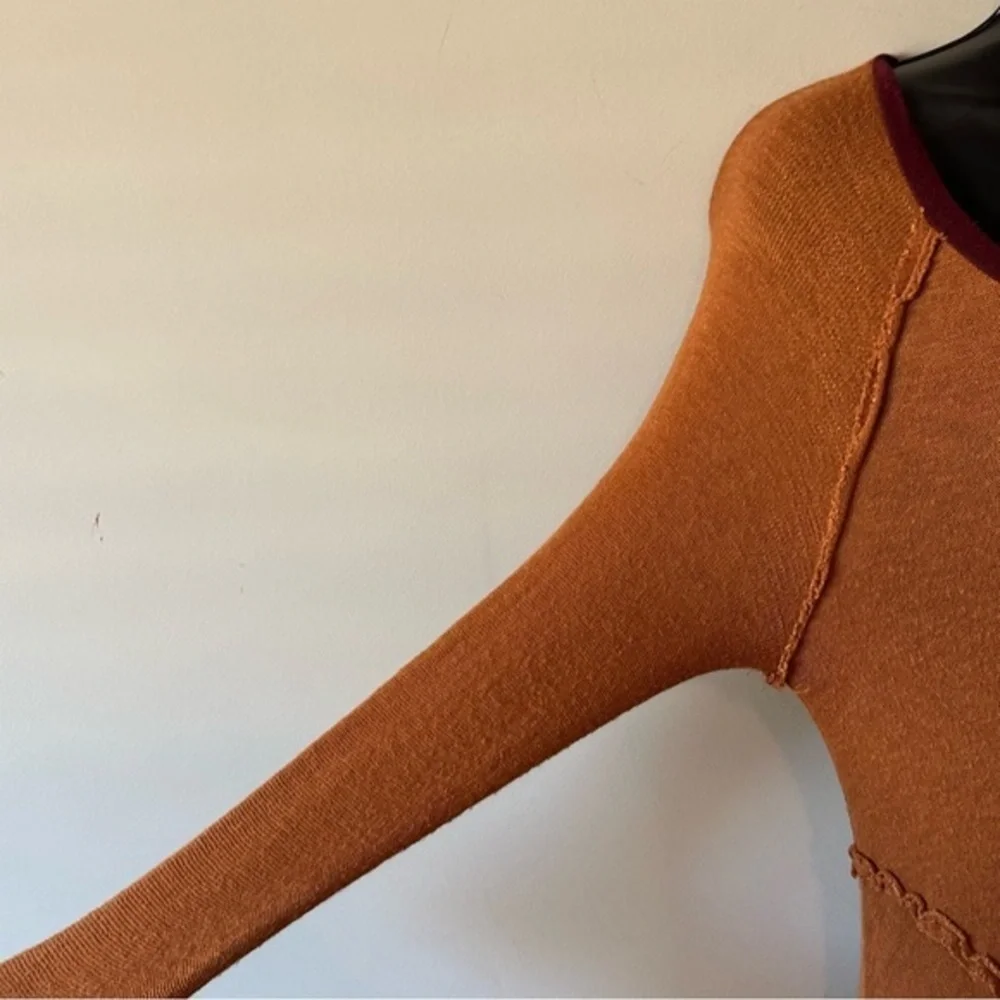 Free People Sienna Brown Knit Top - size Large GUC